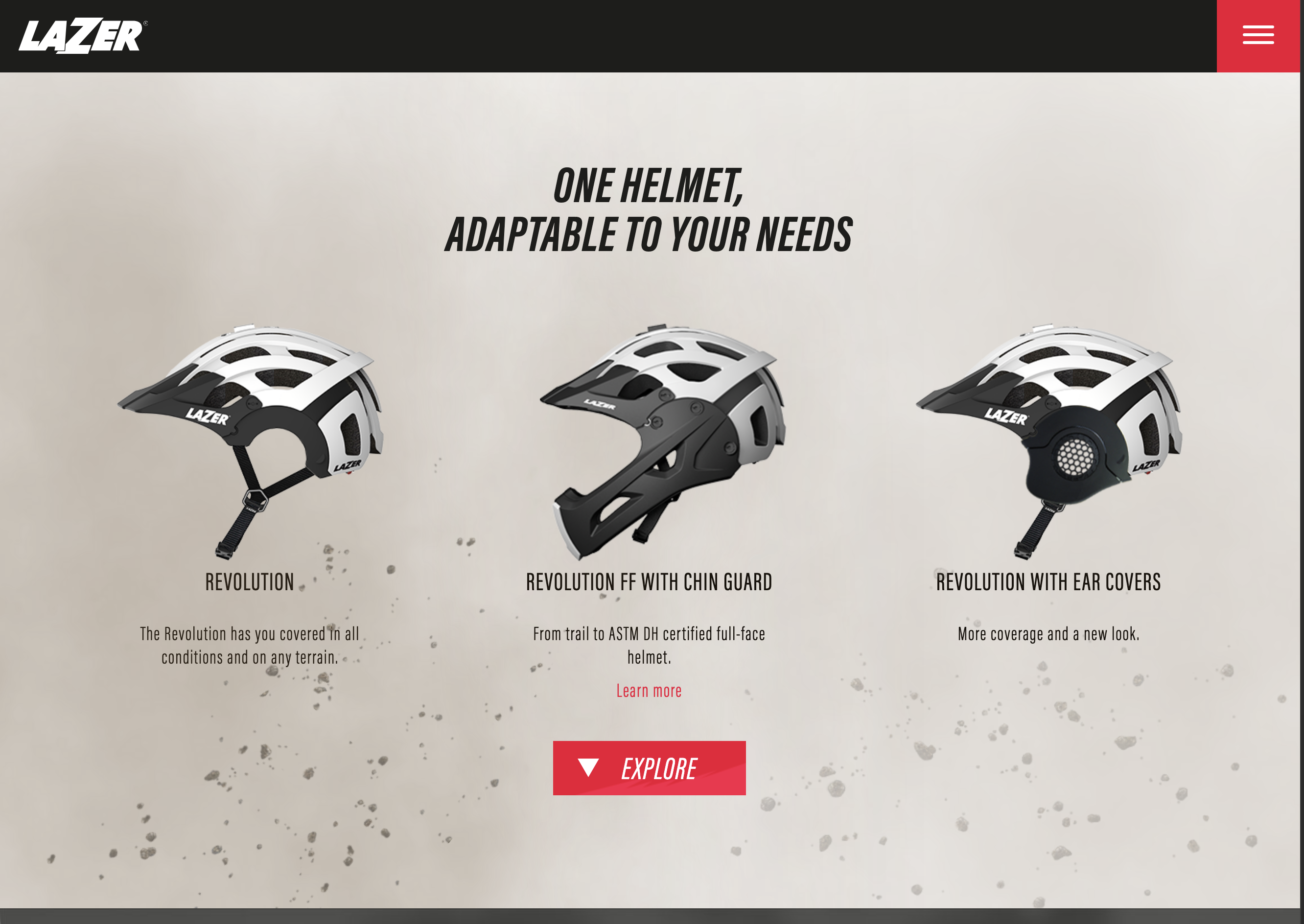 Lazer Revolution helmet features and modular system showcase